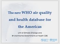La nueva base de datos de calidad del aire y salud de la OMS; 2018