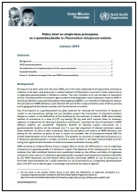 Policy brief on single-dose primaquine as a gametocytocide in Plasmodium falciparum malaria; 2015 (sólo en inglés)