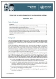 Policy brief on malaria diagnostics in low-transmission settings; 2014