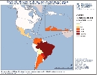 Distribución de casos de leishmaniasis visceral en las Américas 2006 a 2010; 2011
