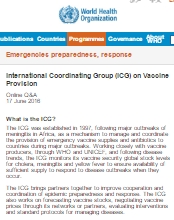 International Coordinating Group (ICG) on Vaccine Provision; 2016