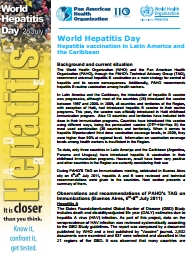 Nota sobre vacunación contra Hepatitis en las Américas; 2012