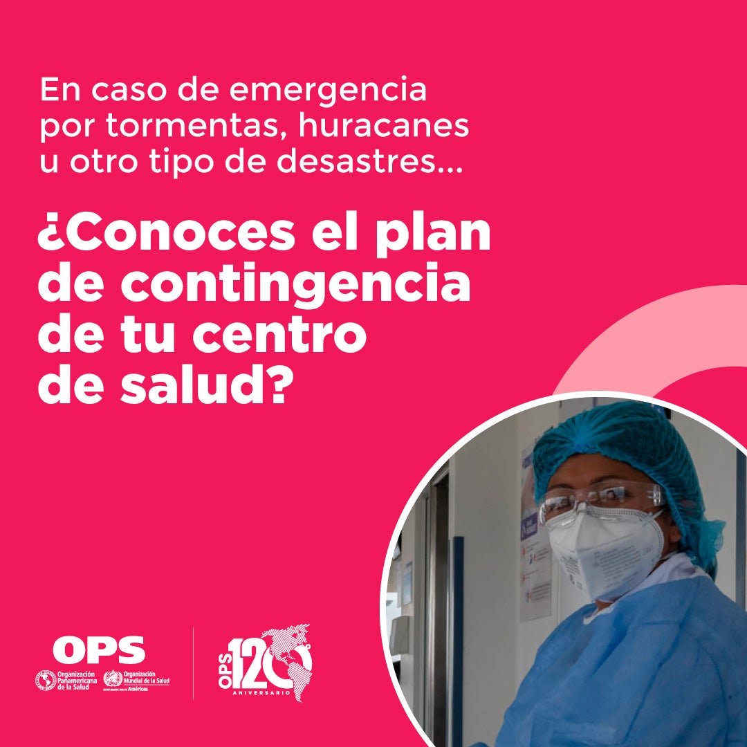 En caso de tormentas, huracanes u otro tipo de desastres, ¿conoces el plan de contingencia de tu centro de salud?