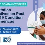 Webinar: Rehabilitation Perspectives on Post Covid condition in the Americas