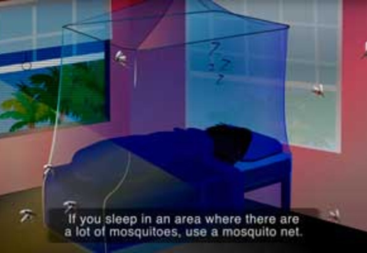Proteja-se contra os mosquitos (Em Inglês)