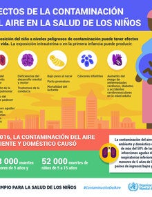 Infografía. Efectos de la contaminación del aire en la salud de los niños; 2018