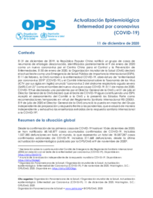 Actualización Epidemiológica: Enfermedad por coronavirus (COVID-19) - 11 de diciembre de 2020