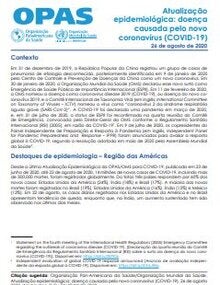Atualização epidemiológica: COVID-19, doença causada pelo novo coronavírus - 26 de agosto de 2020