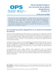 Alerta Epidemiológica: Uso racional de pruebas diagnósticas COVID-19 - 10 de enero de 2022