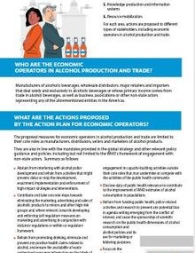 Global alcohol action plan 2022-2030. A summary for economic operators in the Americas