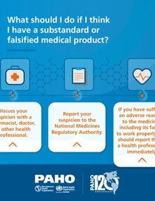What should i do if i think i have a substandard or falsified medical produc