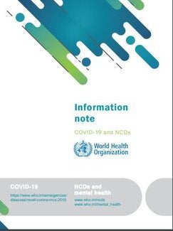 Information note on COVID-19 and noncommunicable diseases