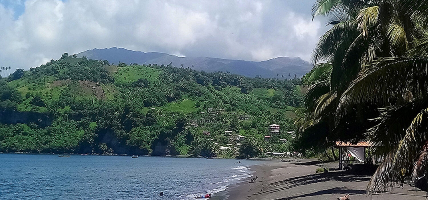 Coastal view of St. Vincent and the Grenadines