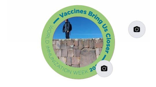 Ring in support of vaccination