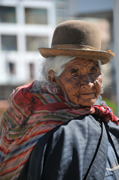 elderly woman in Bolivia