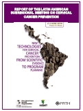 OPS. Informe de la Reunión Subregional de América Latina sobre prevención de Cáncer Cervicouterino - Panamá, 2010