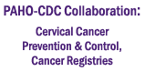 PAHO-CDC Collaboration in Cancer