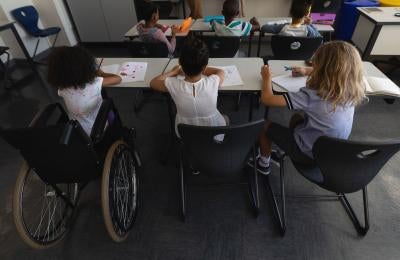 Children in wheelchairs