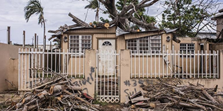 Devastation after hurricane
