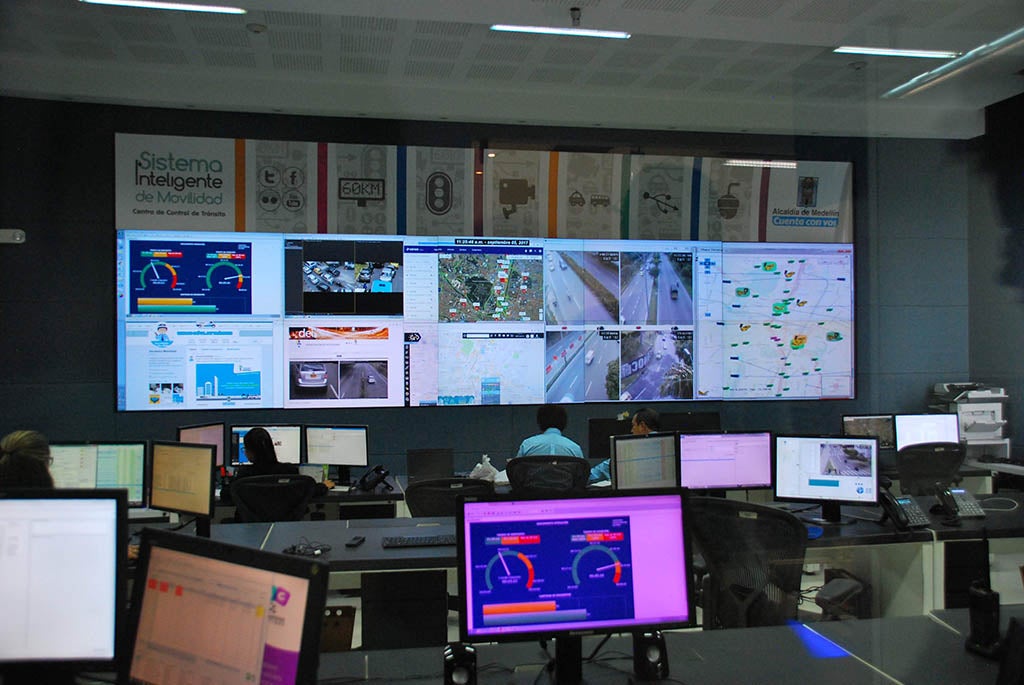 Intelligent transport system control room, in a Traffic Control Center
