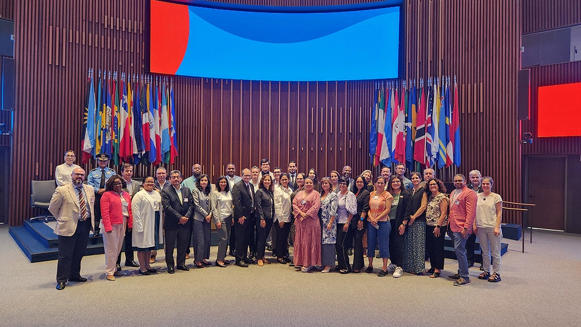 PAHO meeting with authorities and officials welcoming stakeholders from the Americas involved in road safety issues