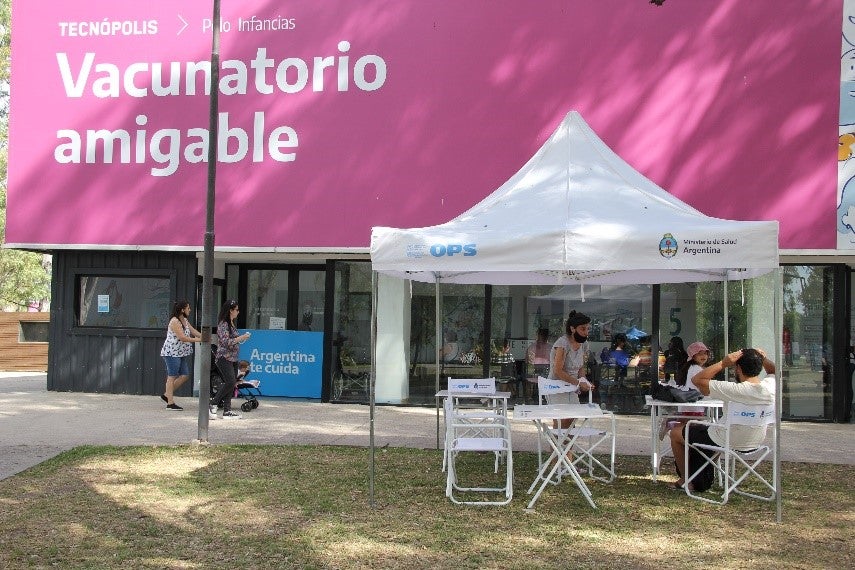 Frente del espacio Vacunatorio Amigable