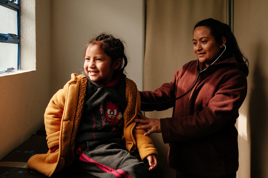 Fotografía en Centro de Salud de Huehuetenango