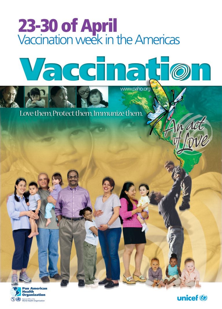 Pósters de la Semana de Vacunación
