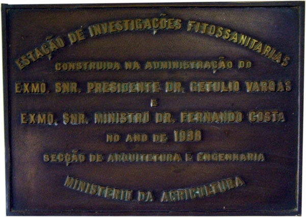 1938 - Inauguração PANAFTOSA
