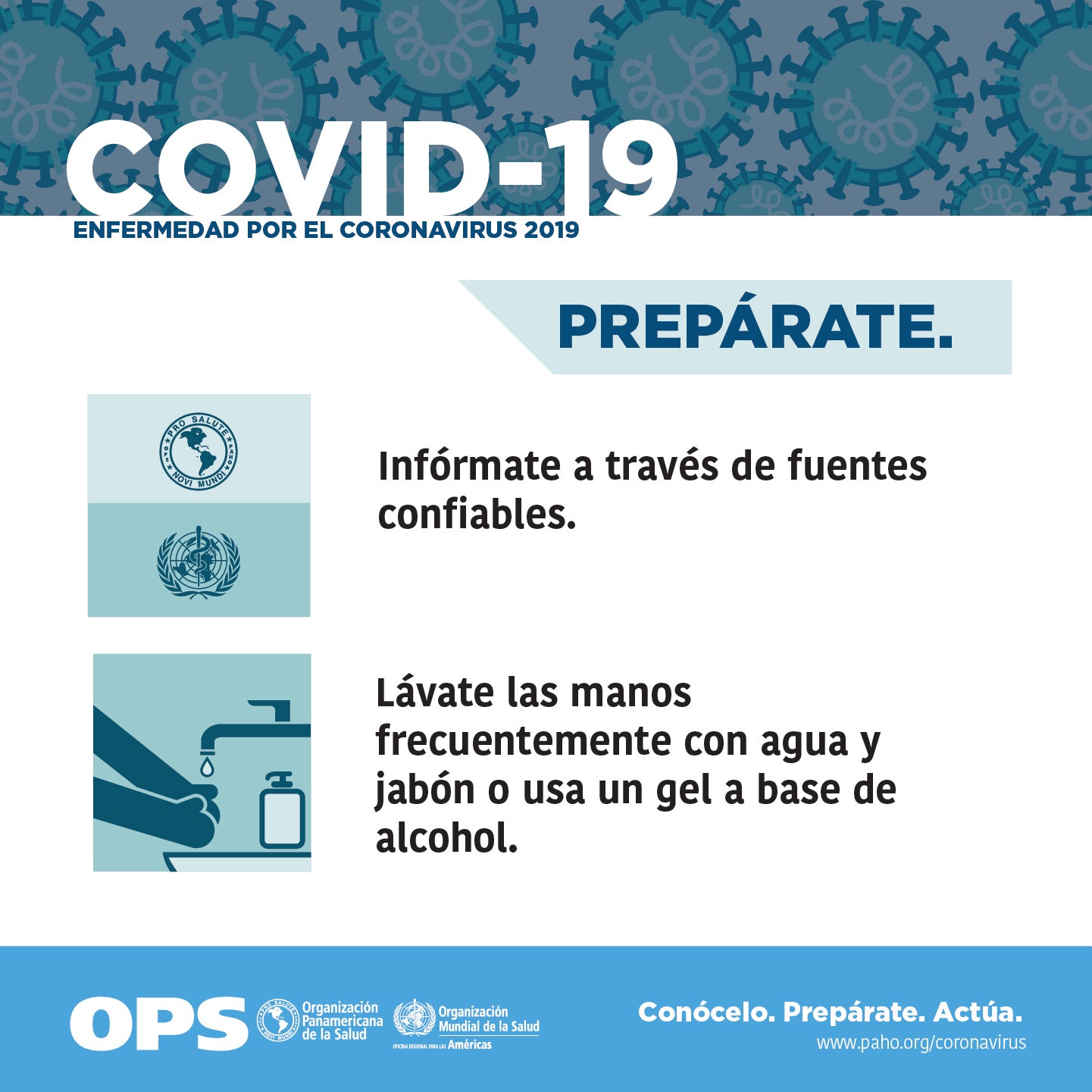 Postales de redes sociales: COVID-19 Prepárate 1