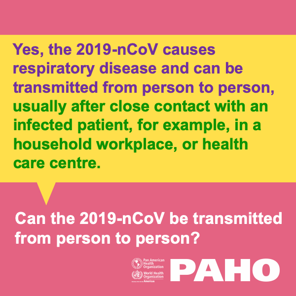 Social Media Postcard: Can the 2019-nCoV be transmitted from person to person?