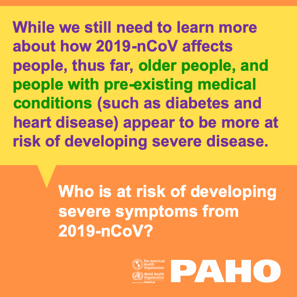 Social Media Postcard: Who is at risk of developing severe symptoms from 2019-nCoV?