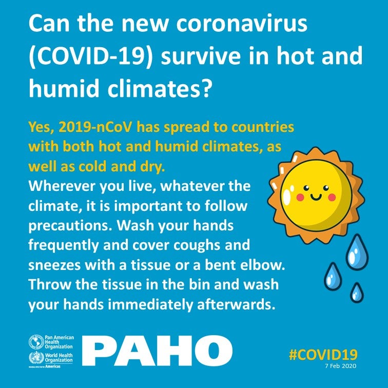 Can COVID-19 survive in hot and humid climates