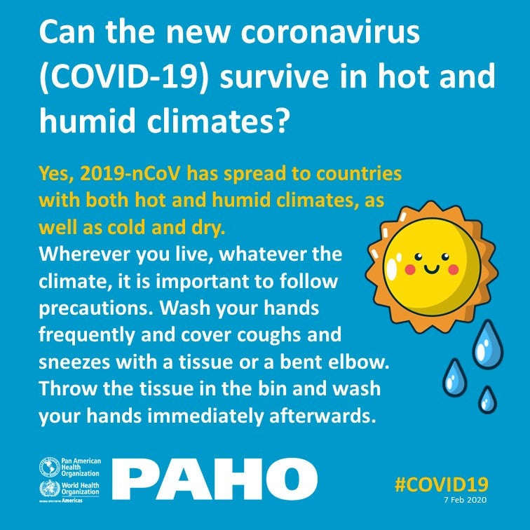 Can COVID-19 survive in hot and humid climates