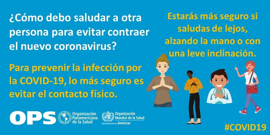 ¿Cómo debo saludar a otra persona para evitar contraer el nuevo corona virus?
