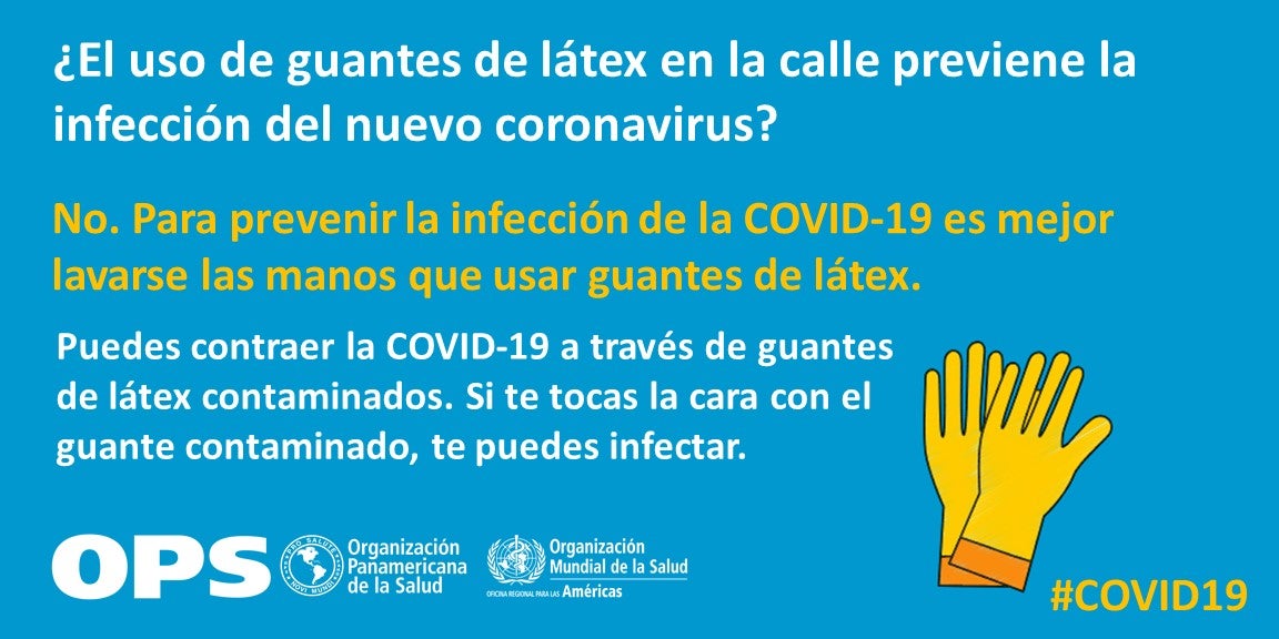 ¿El uso de guantes de látex en la calle previene la infección del nuevo coronavirus?