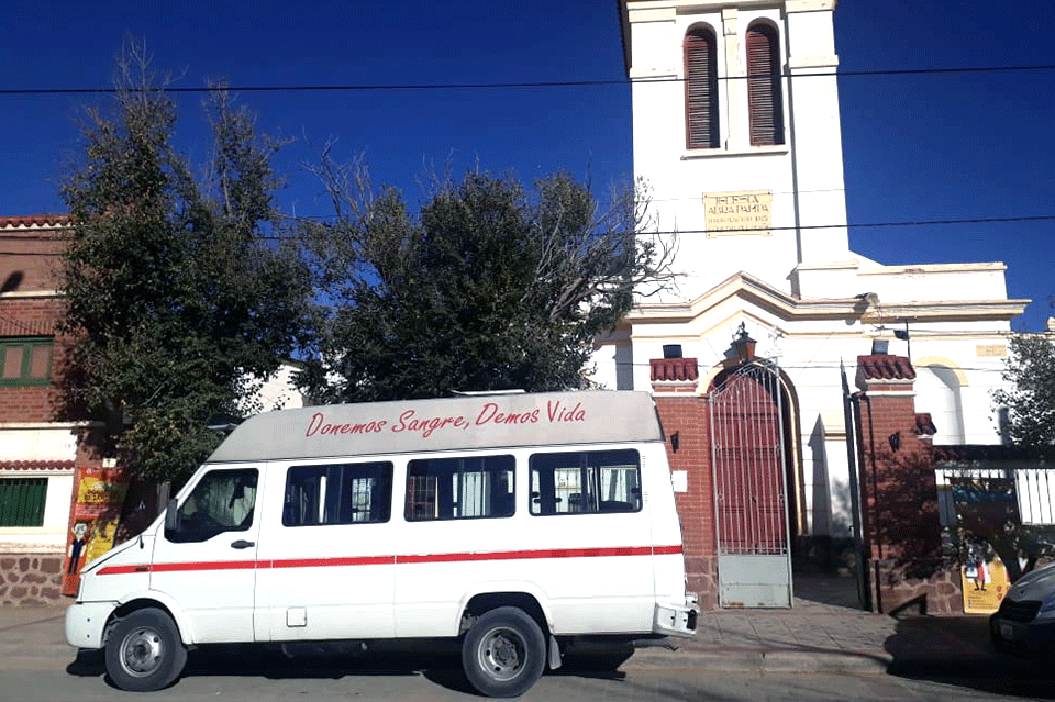 Transportation for blood donors.