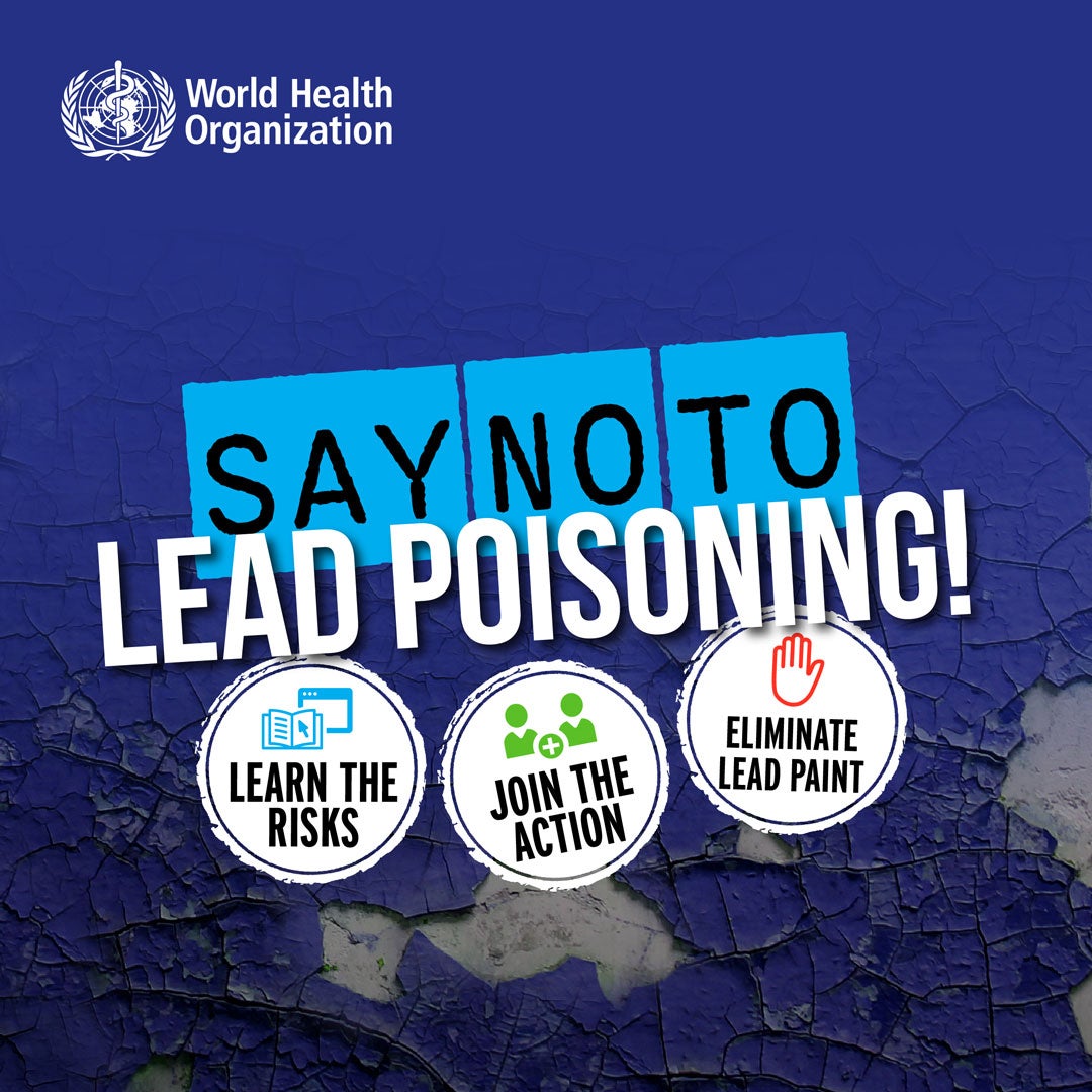 WHO Social media postcard: Say NO to lead poisoning!