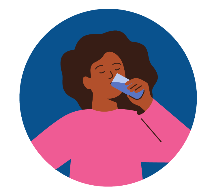 Woman drinking water