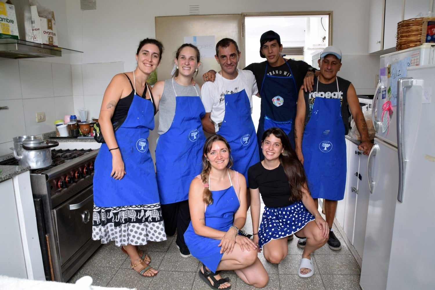 Participantes y orientadores del taller de cocina en La Posta Norte