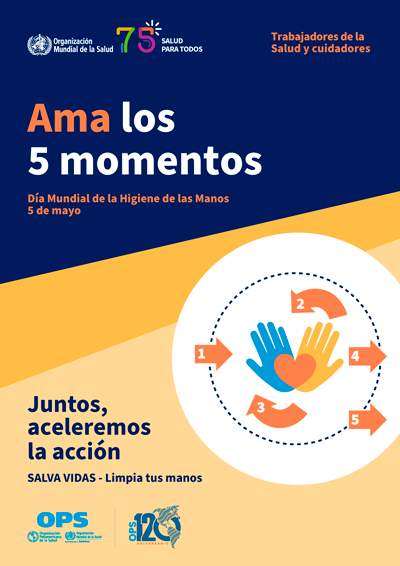 Día mundial de la higiene de las manos 2023 - Poster web trabajadores de salud
