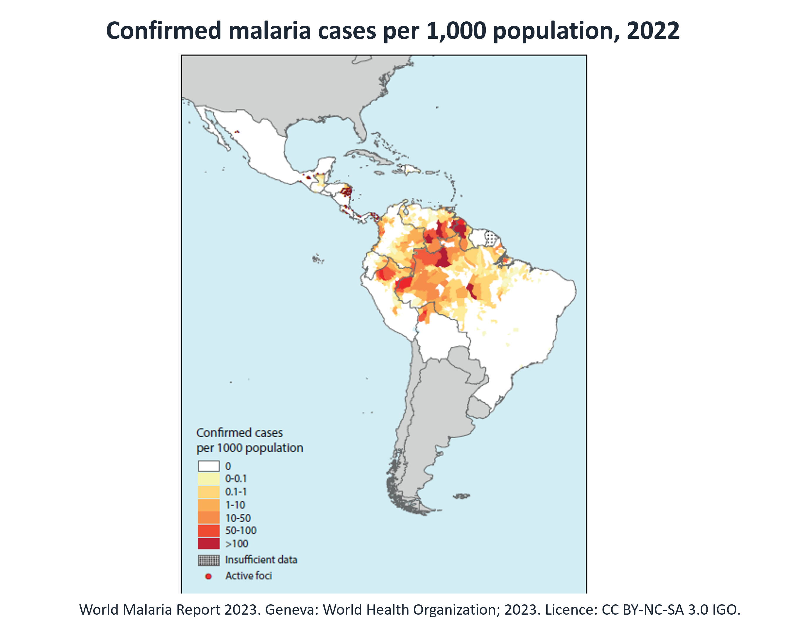 Confirmed Malaria Cases per 1.000 Population, 2022