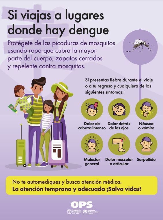 Poster: ¿Viajas a lugares donde hay dengue?