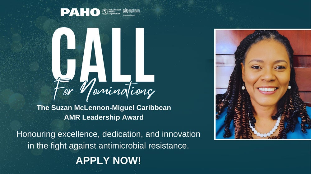 Call for nominations for the Suzan McLennon-Miguel Caribbean AMR Leadership Award