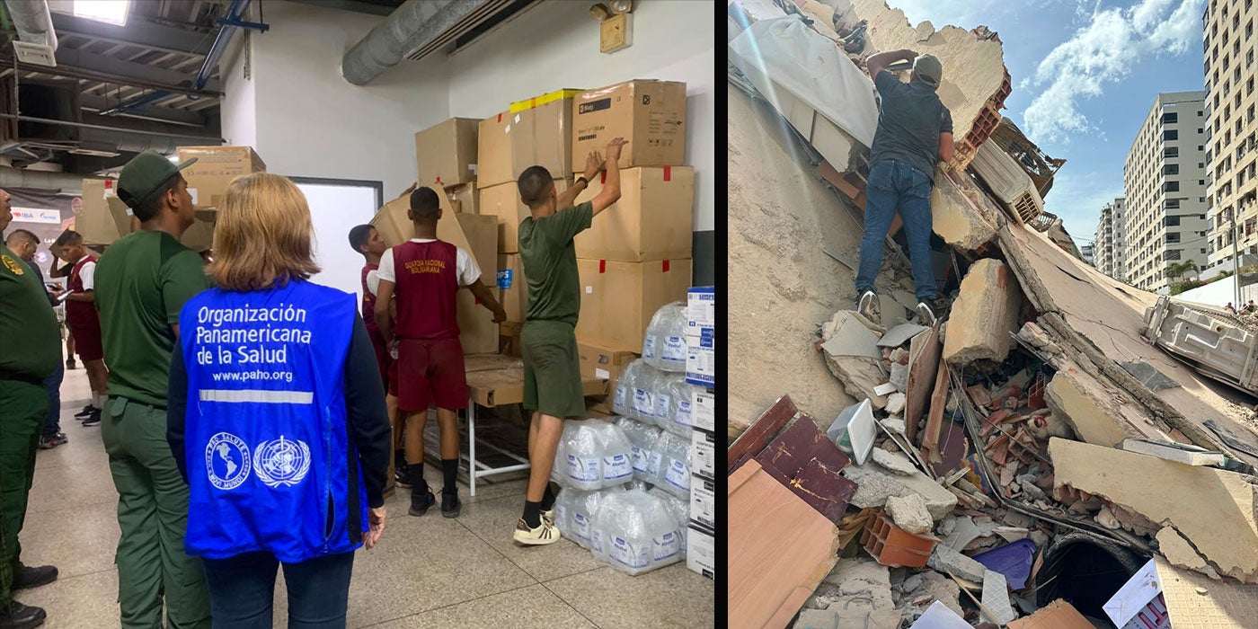 Images from the earthquake in Venezuela and PAHO's response