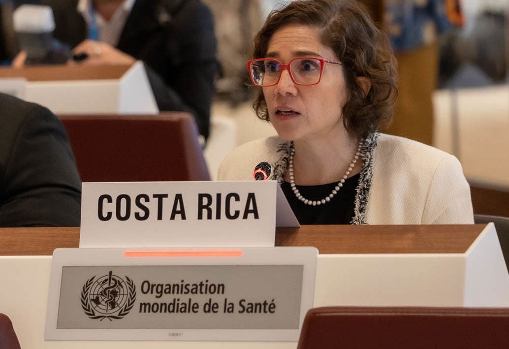  Costa Rican delegate at the plenary of the 75th World Health Assembly