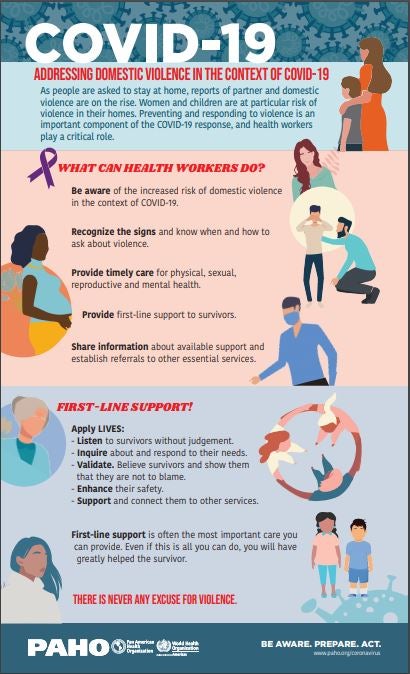 Infographic: Addressing domestic violence in the context of COVID-19 (Health workers)