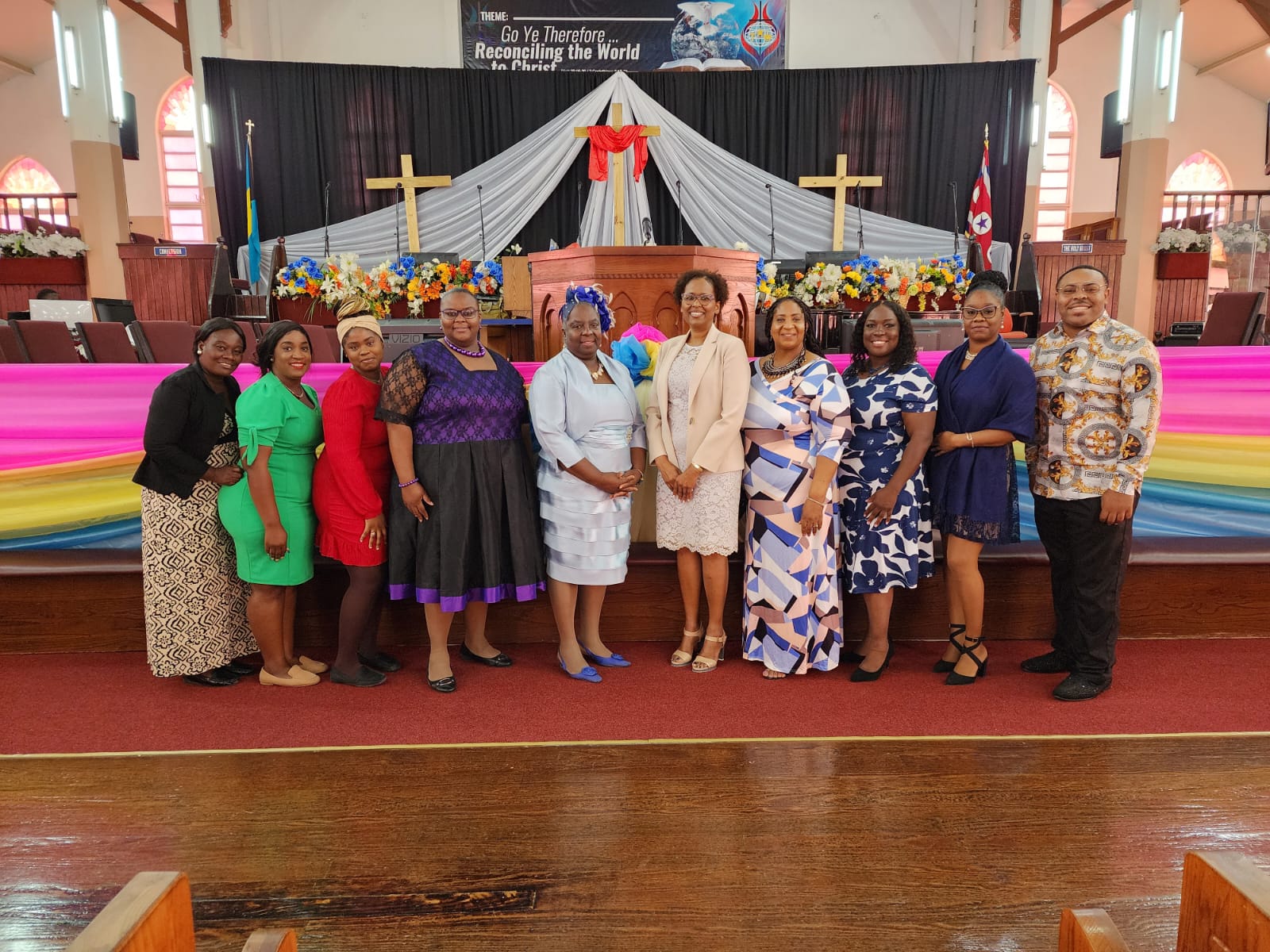attendees of the church service. 