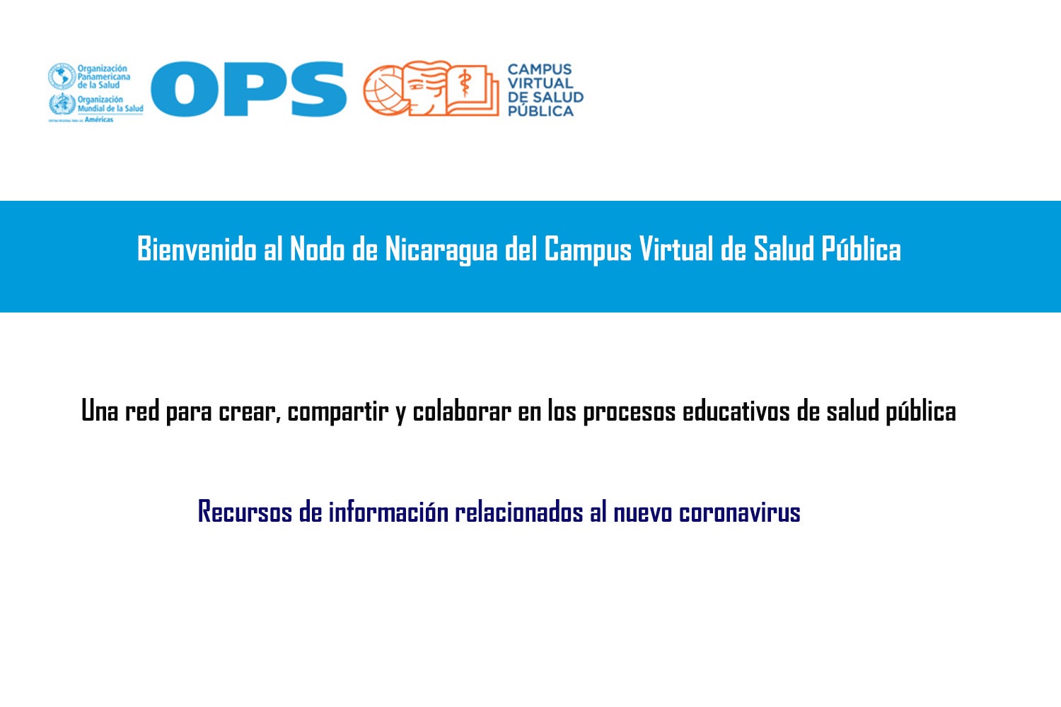Nodo Campus Virtual de Salud Pública Nicaragua