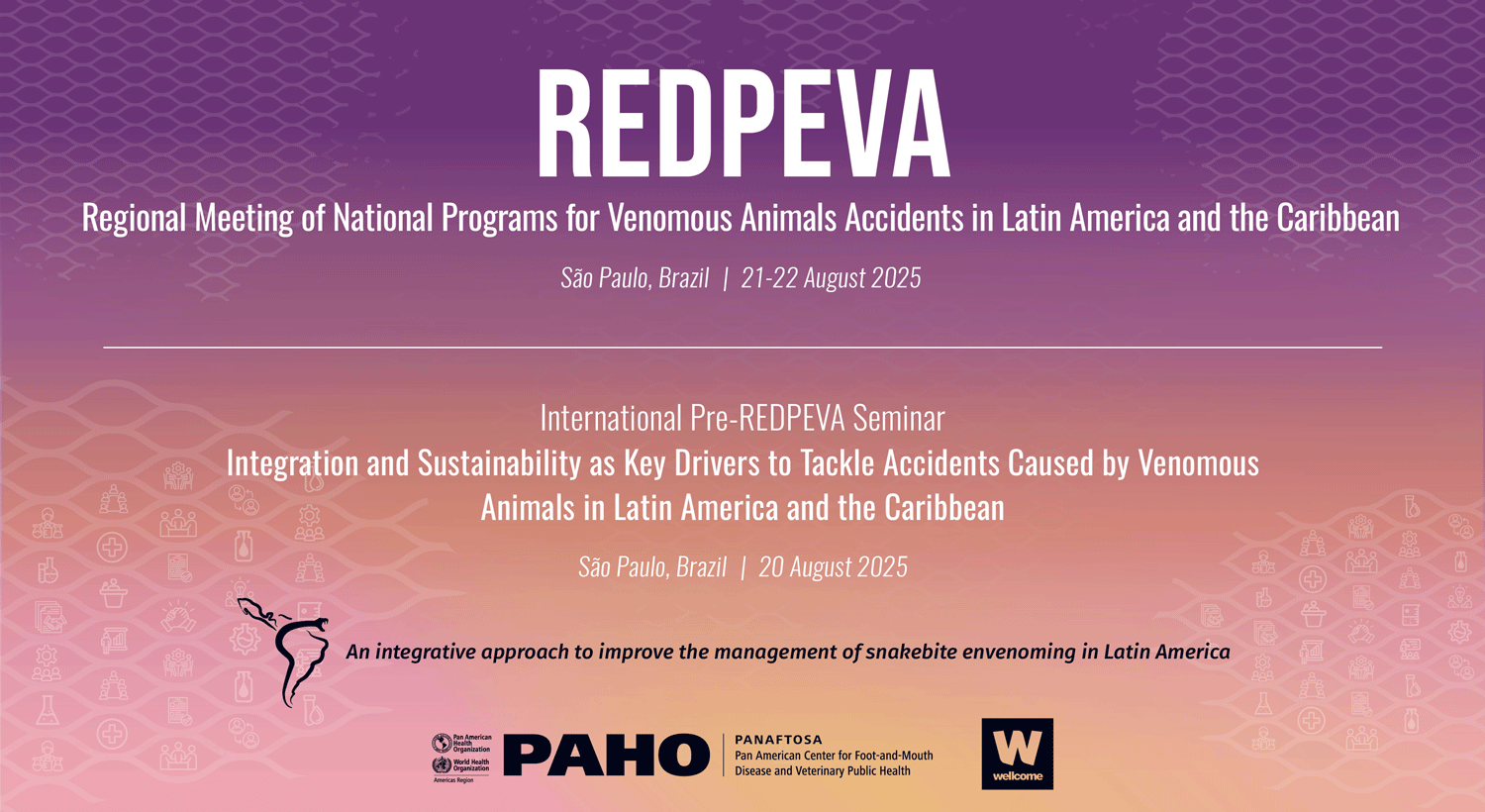 ""banner redpeva-reunión regional de programas de Accidentes por animales venenosos en América Latina y el Caribe